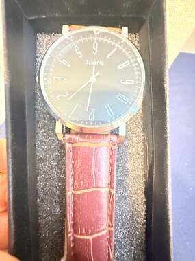 Men’s Brown Strap Quartz Watch WORKS